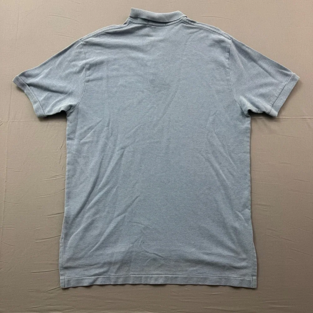 Polo Ralph Lauren Mens Large Blue Short Sleeve Pique Cotton Polo Shirt Pony Logo